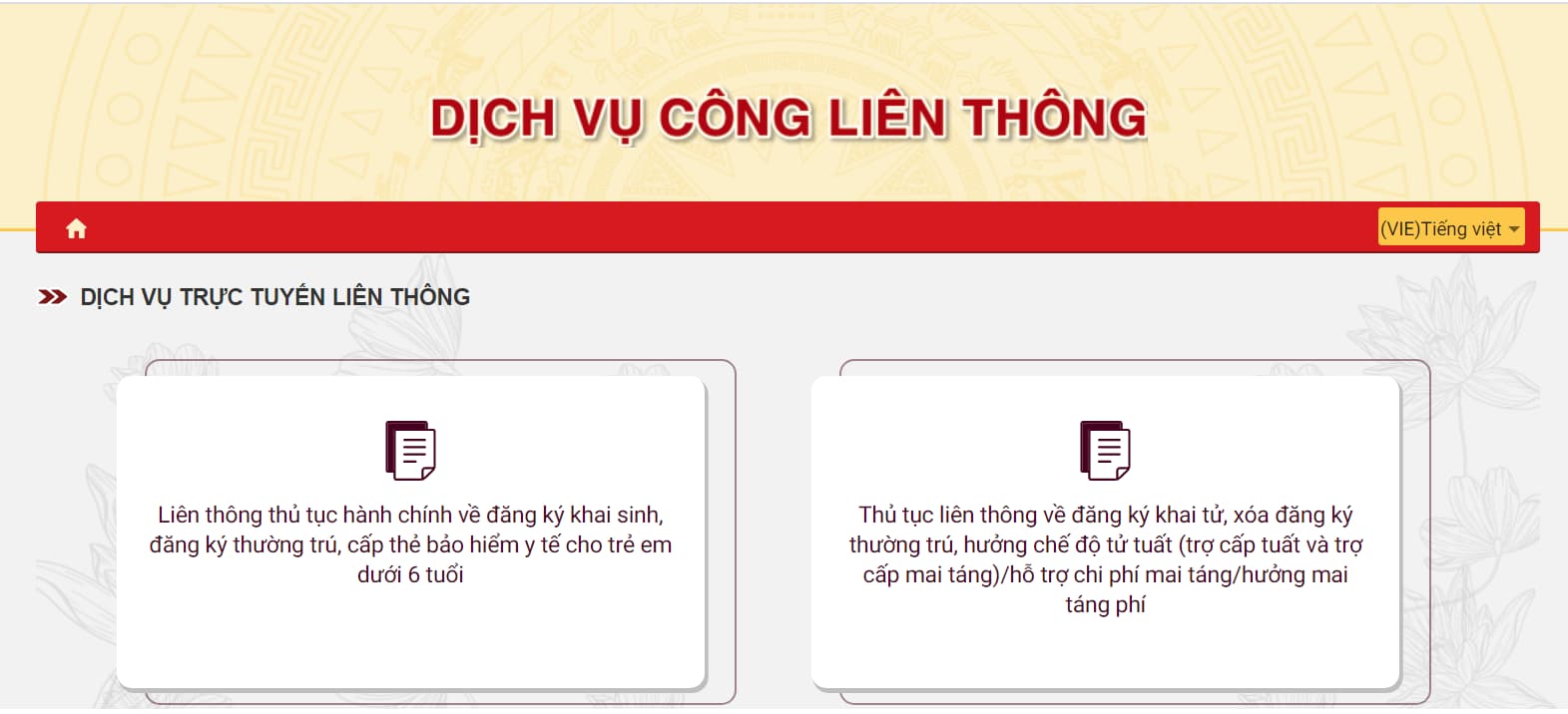 Hướng dẫn công dân nộp hồ sơ trực tuyến dịch vụ công liên thông
