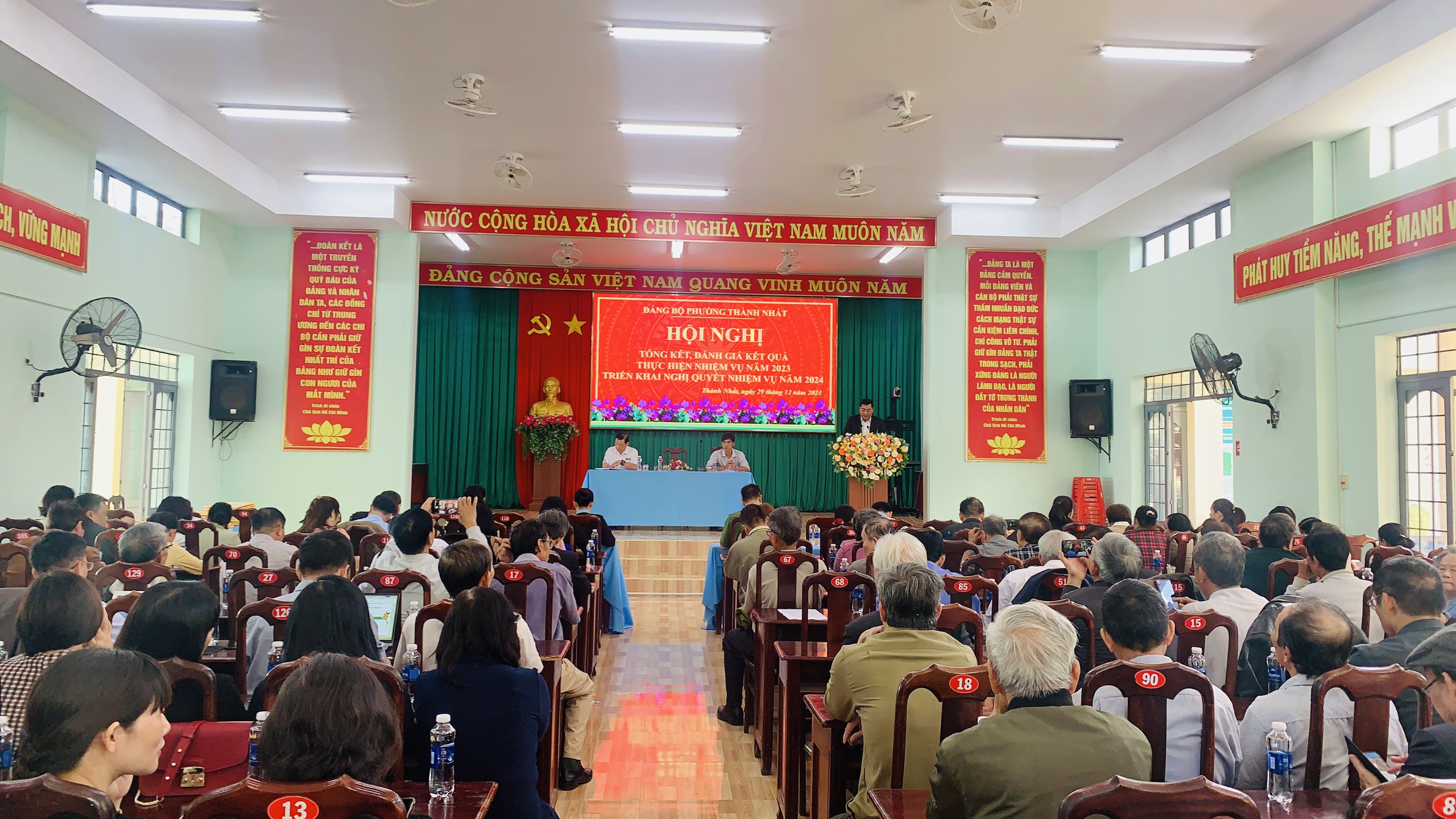 Đảng bộ phường Thành Nhất tổ chức hội nghị tổng kết đánh giá kết quả thực hiện nhiệm vụ năm 2023, triển khai nghị quyết nhiệm vụ 2024