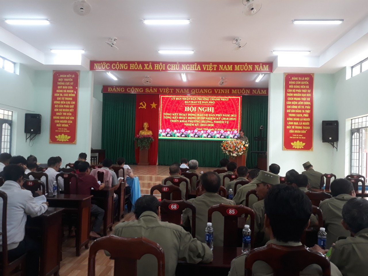 Ban bảo vệ dân phố phường Thành Nhất tổ chức hội nghị tổng kết công tác năm 2023 và tổng kết hoạt động nhiệm kỳ 2018-2023