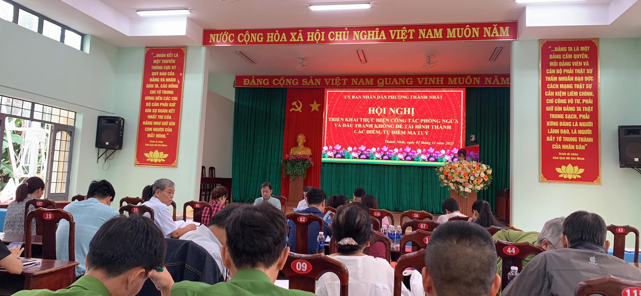 PHƯỜNG THÀNH NHẤT TỔ CHỨC HỘI NGHỊ TRIỂN KHAI THỰC HIỆN CÔNG TÁC PHÒNG NGỪA VÀ ĐẤU TRANH KHÔNG ĐỂ TÁI HÌNH THÀNH CÁC ĐIỂM, TỤ ĐIỂM MA TÚY